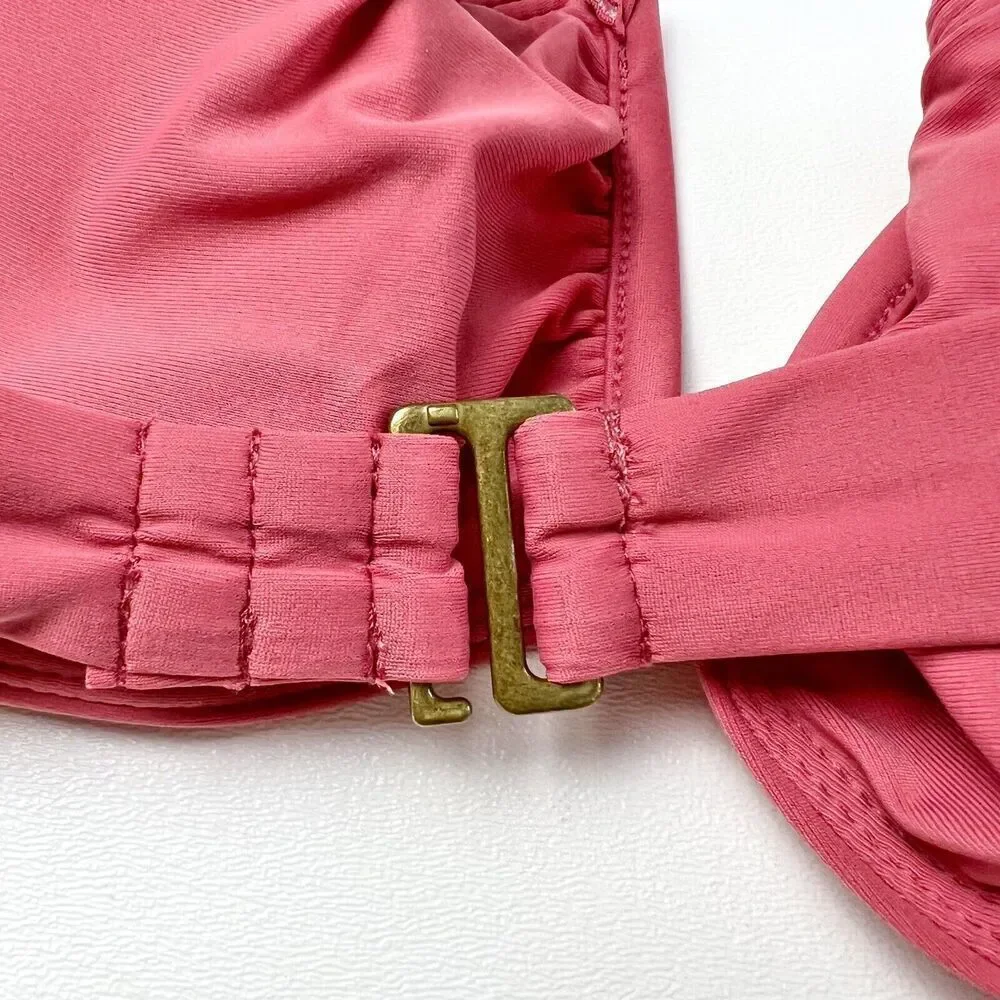 Andie Swim SCALA Strapless bikini top LIMITED EDITION COLOR PUNCH PINK Sz M NWT